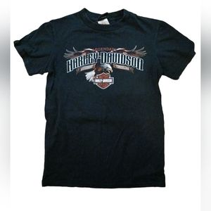 Harley Davidson Spellout Eagle mens black tee.  Size small.